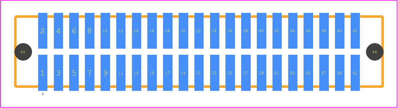 TFC-121-02-L-D-A - SAMTEC PCB footprint - Other - Other - TFC-121-02-XX-D-A