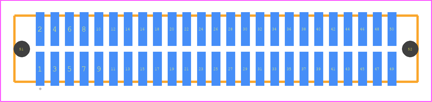 TFC-125-02-FM-D-A - SAMTEC PCB footprint - Other - Other - TFC-125-02-XX-D-A