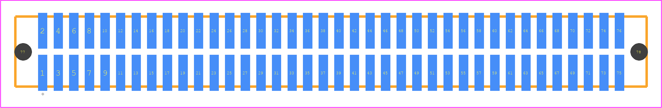 TFC-138-02-F-D-A - SAMTEC PCB footprint - Other - Other - TFC-138-02-XX-D-A