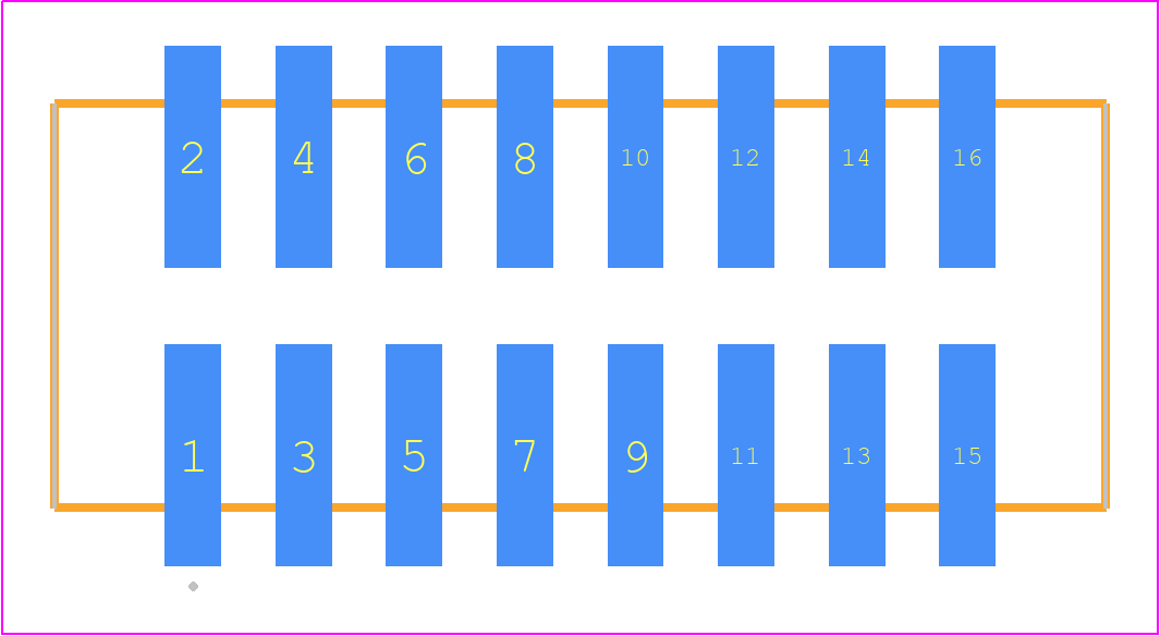 HTSS-108-01-SS-DV - SAMTEC PCB footprint - Other - Other - HTSS-108-01-YY-DV