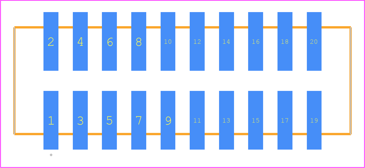 HTSS-110-01-LM-DV - SAMTEC PCB footprint - Other - Other - HTSS-110-01-YY-DV