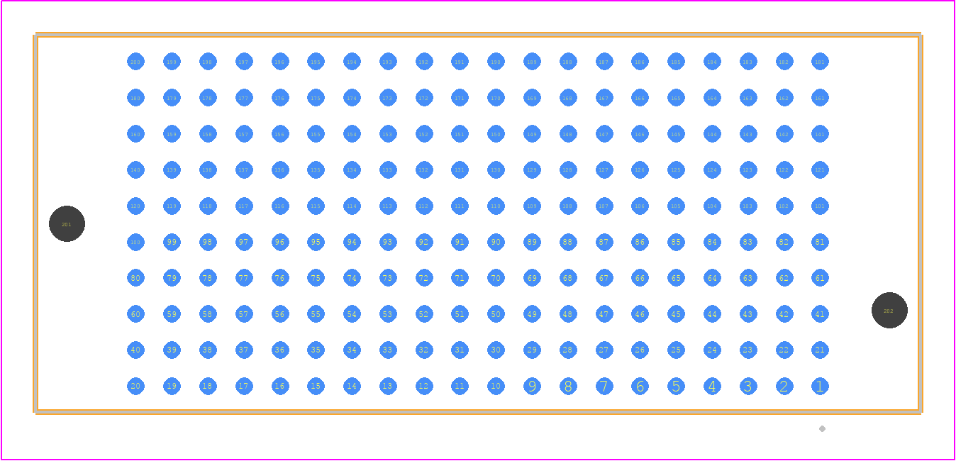 SEAF-20-06.0-S-10-1-A-K-TR - SAMTEC PCB footprint - Other - Other - SEAF-20-XX.X-YYY-10-1-A-K-TR