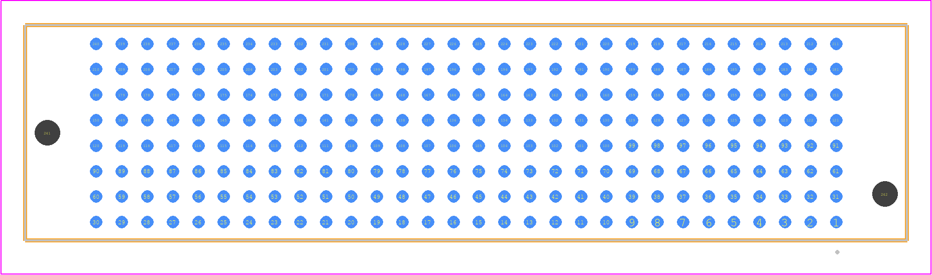 SEAF-30-05.0-SM-08-2-A-K-TR - SAMTEC PCB footprint - Other - Other - SEAF-30-XX.X-YYY-08-2-A-K-TR