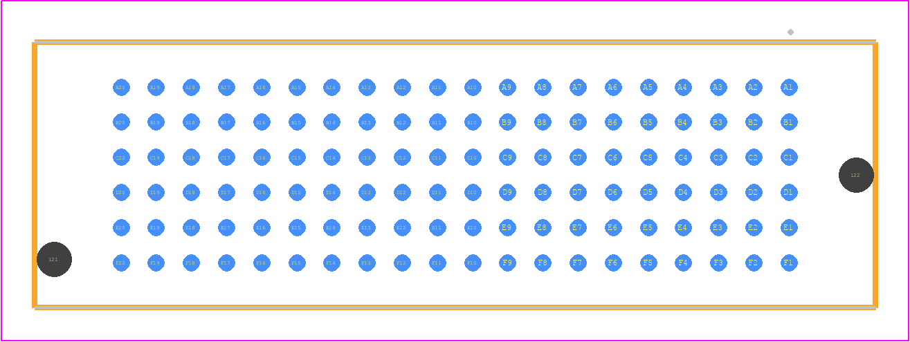 SEAM-20-02.0-SM-06-2-A-K-TR - SAMTEC PCB footprint - Other - Other - SEAM-20-XX.X-YYY-06-2-A-K-TR