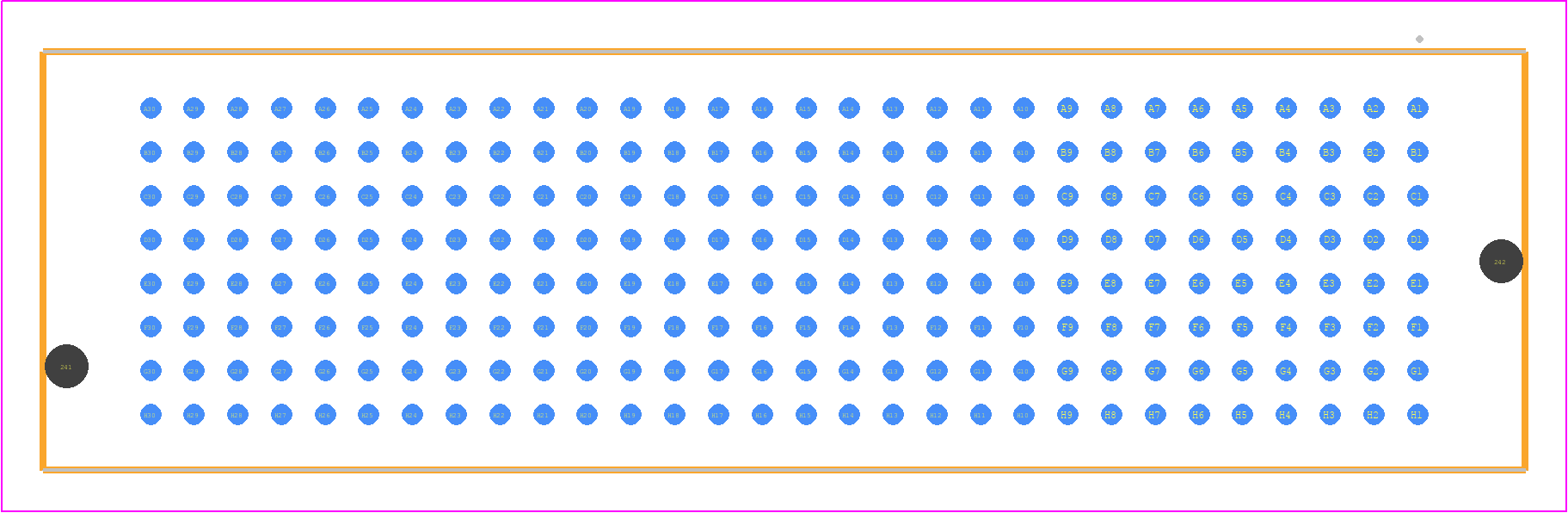 SEAM-30-02.0-SM-08-2-A-K-TR - SAMTEC PCB footprint - Other - Other - SEAM-30-XX.X-YYY-08-2-A-K-TR