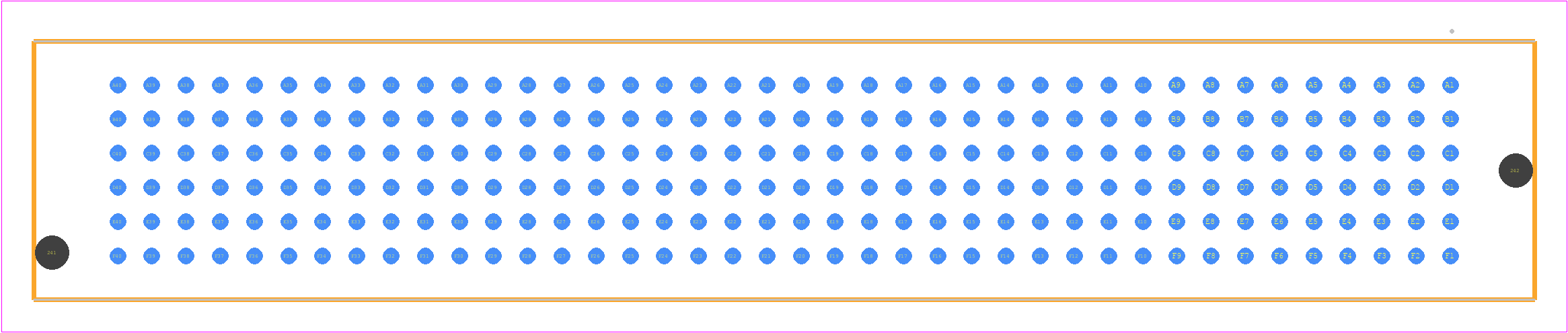 SEAM-40-03.5-SM-06-1-A-K-TR - SAMTEC PCB footprint - Other - Other - SEAM-40-XX.X-YYY-06-1-A-K-TR