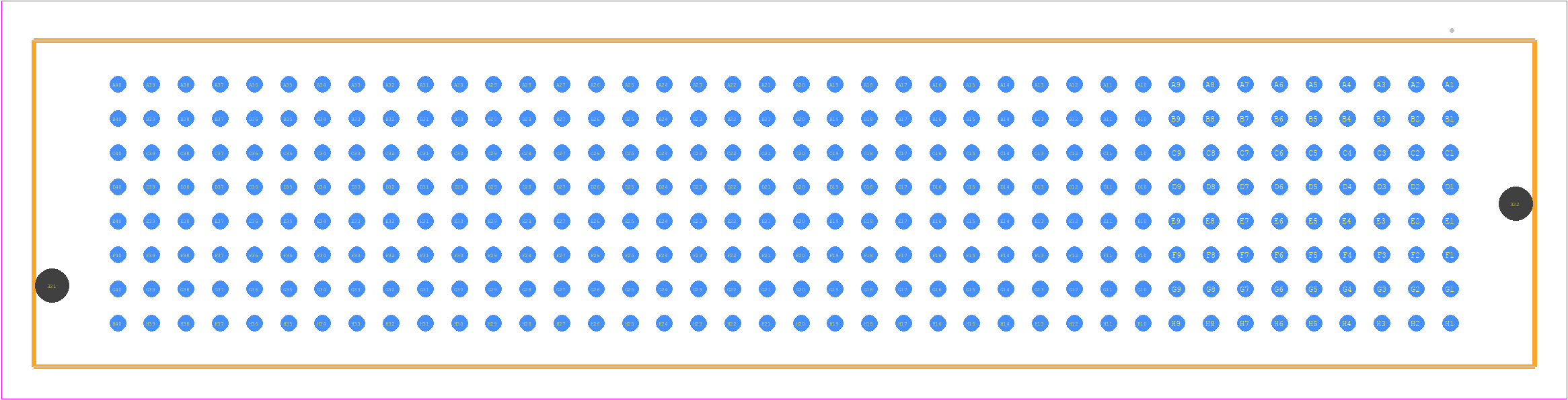 SEAM-40-03.5-L-08-2-A-K-TR - SAMTEC PCB footprint - Other - Other - SEAM-40-XX.X-YYY-08-2-A-K-TR