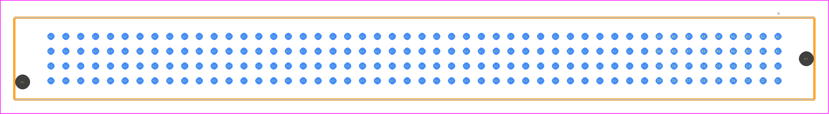 SEAM-50-02.0-SM-04-1-A-K-TR - SAMTEC PCB footprint - Other - Other - SEAM-50-XX.X-YYY-04-1-A-K-TR