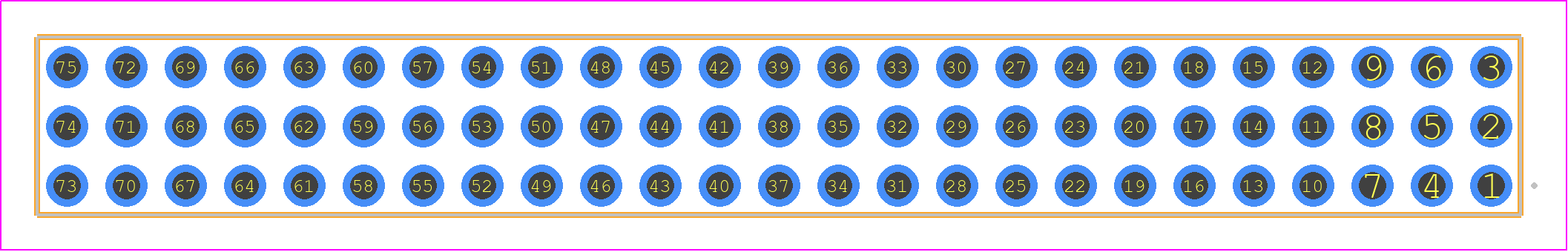 QTT-25-03-G-T - SAMTEC PCB footprint - Other - Other - QTT-25-XX-Y-T