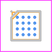 MAX44299UWE - Analog Devices PCB footprint - BGA - BGA - MAX44299UWE