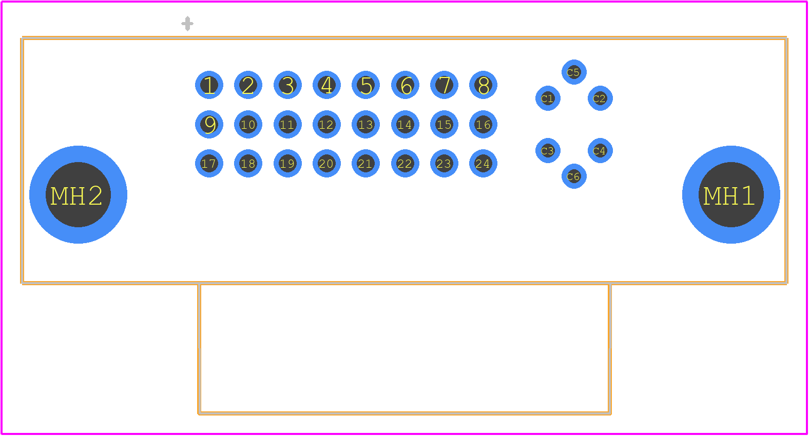 B10-029-266-032 - EDAC PCB footprint - Other - Other - B10-029-266-032-2
