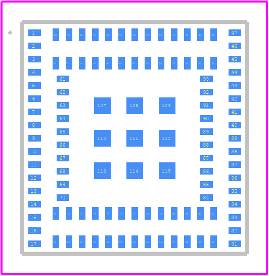 LBAD0XX1SC - Murata Electronics PCB footprint - Other - Other - LGA 115-PIN