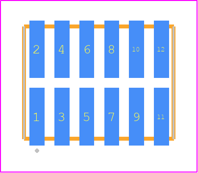 TFML-106-02-L-D - SAMTEC PCB footprint - Other - Other - TFML-106-02-XXX-D