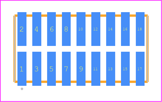 TFML-109-02-H-D - SAMTEC PCB footprint - Other - Other - TFML-109-02-XXX-D