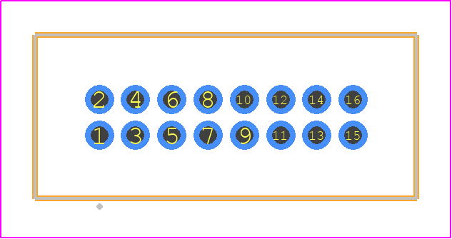 TFM-108-13-STL-D - SAMTEC PCB footprint - Other - Other - TFM-108-XX-YYY-D