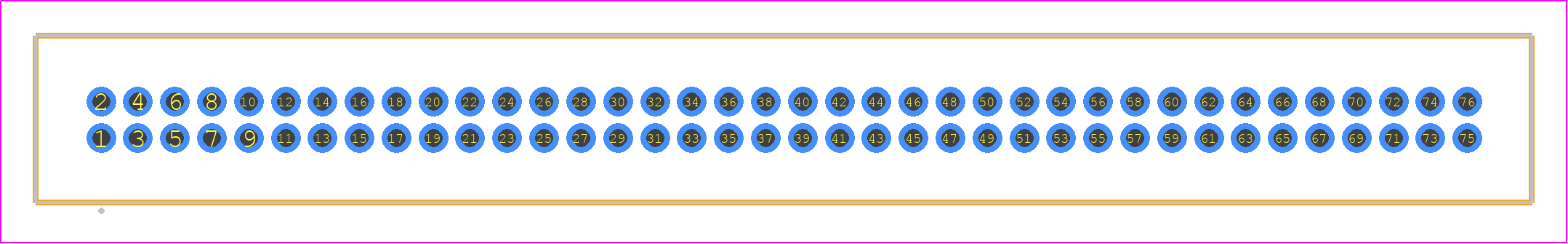 TFM-138-13-S-D - SAMTEC PCB footprint - Other - Other - TFM-138-XX-YYY-D