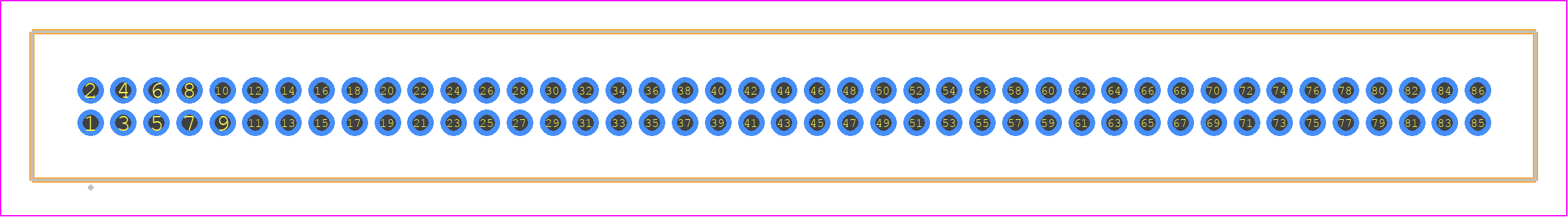 TFM-143-13-SM-D - SAMTEC PCB footprint - Other - Other - TFM-143-XX-YYY-D