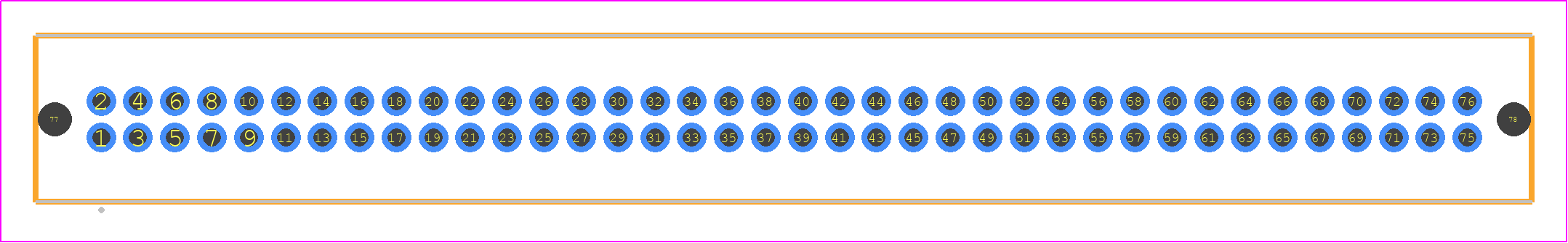 TFM-138-01-SM-D-LC - SAMTEC PCB footprint - Other - Other - TFM-138-ZZ-YYY-D-LC