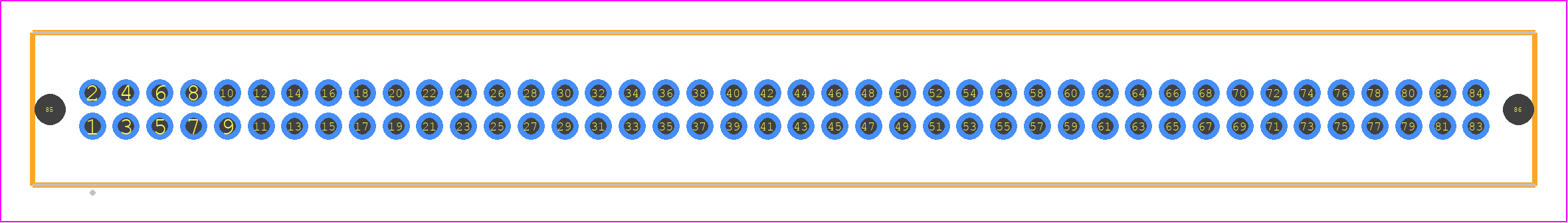 TFM-142-01-STL-D-LC - SAMTEC PCB footprint - Other - Other - TFM-142-ZZ-YYY-D-LC