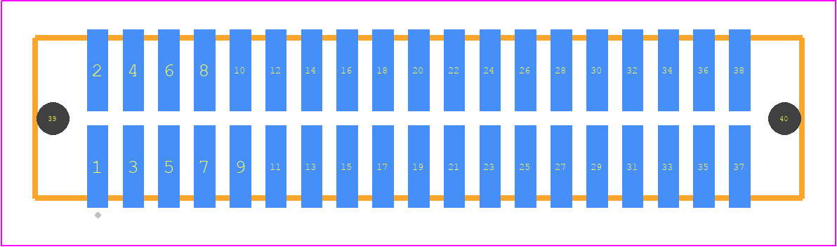 TFM-119-02-FM-D-LC - SAMTEC PCB footprint - Other - Other - TFM-119-ZZ-XXX-D-LC