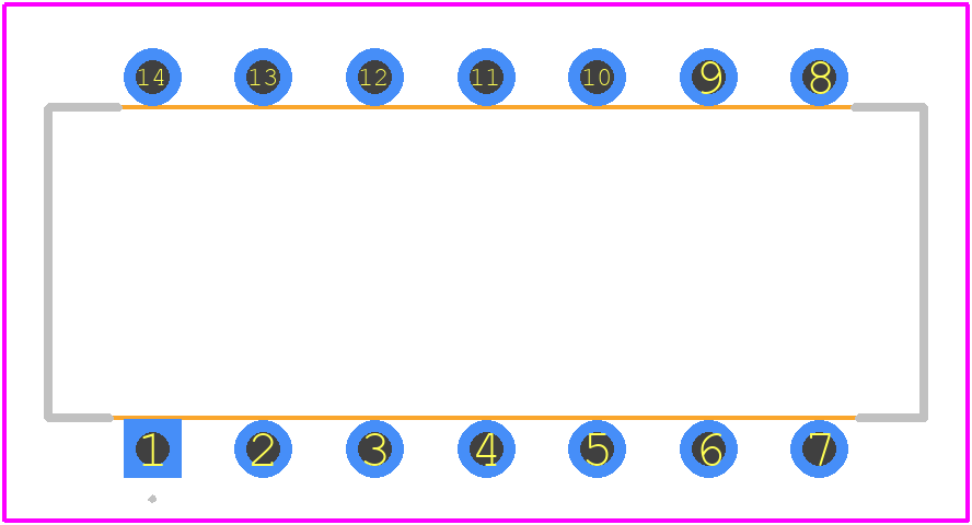 TS524IN - STMicroelectronics PCB footprint - Other - Other - DIP14
