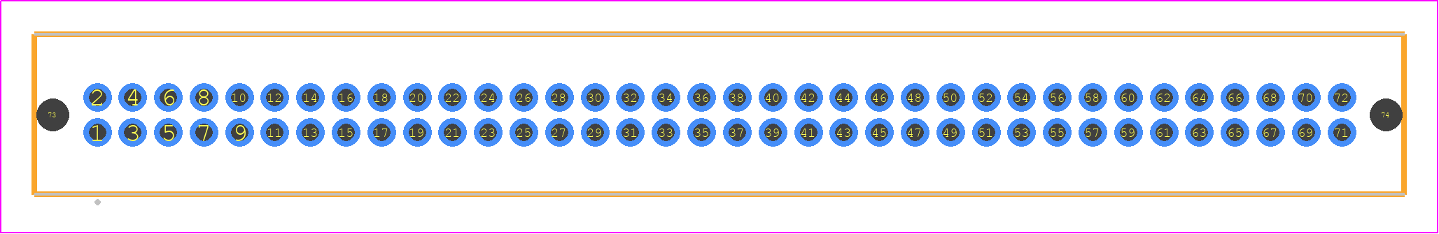 TFM-136-05-LM-D-LC - SAMTEC PCB footprint - Other - Other - TFM-136-ZZ-YYY-D-LC