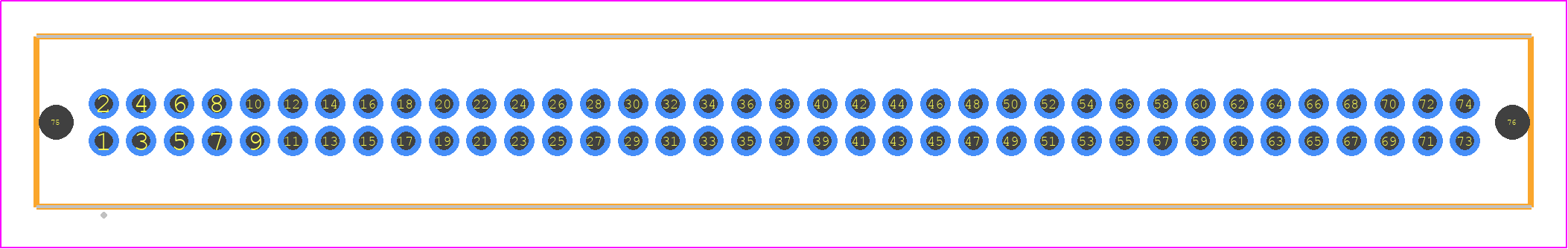 TFM-137-04-SM-D-LC - SAMTEC PCB footprint - Other - Other - TFM-137-ZZ-YYY-D-LC