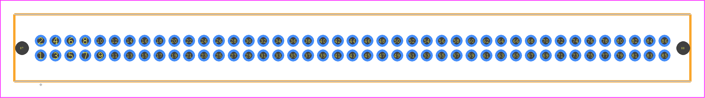 TFM-143-05-H-D-LC - SAMTEC PCB footprint - Other - Other - TFM-143-ZZ-YYY-D-LC
