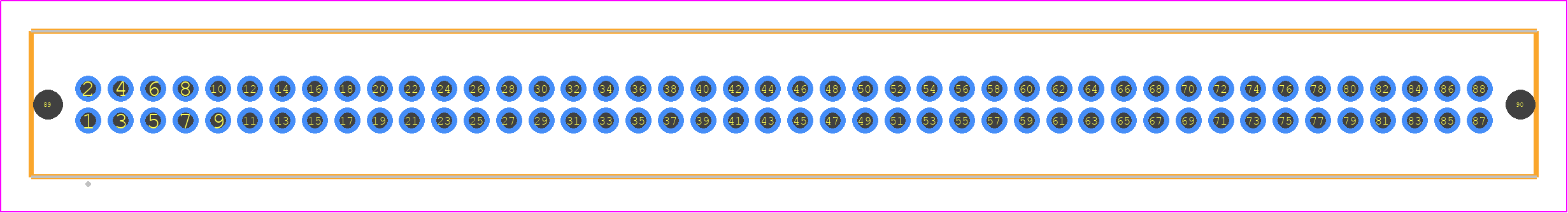 TFM-144-03-FM-D-LC - SAMTEC PCB footprint - Other - Other - TFM-144-ZZ-YYY-D-LC