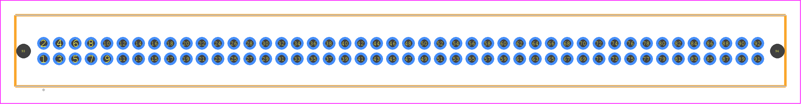 TFM-146-03-LM-D-LC - SAMTEC PCB footprint - Other - Other - TFM-146-ZZ-YYY-D-LC