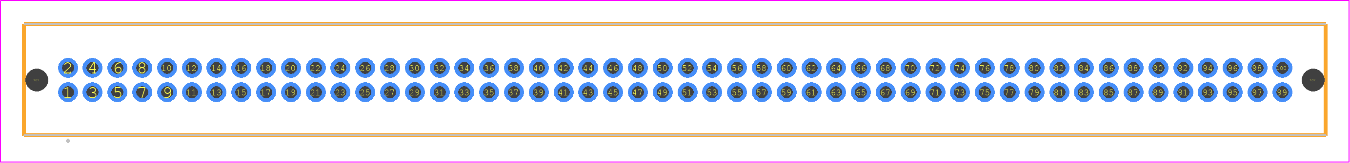 TFM-150-04-FM-D-LC - SAMTEC PCB footprint - Other - Other - TFM-150-ZZ-YYY-D-LC