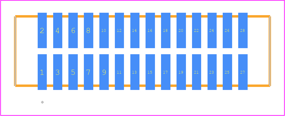 TFM-114-02-STL-D - SAMTEC PCB footprint - Other - Other - TFM-114-ZZ-XXX-D