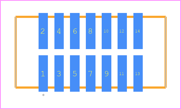 TFM-107-22-L-D-K-TR - SAMTEC PCB footprint - Other - Other - TFM-107-ZZ-XXX-D-K-TR