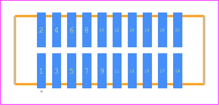 TFM-110-22-F-D-K-TR - SAMTEC PCB footprint - Other - Other - TFM-110-ZZ-XXX-D-K-TR