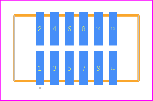 TFM-106-32-LM-D-P - SAMTEC PCB footprint - Other - Other - TFM-106-ZZ-XXX-D-P
