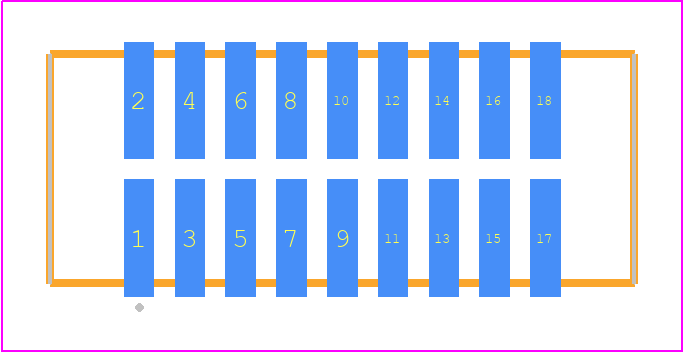 TFM-109-32-F-D-P - SAMTEC PCB footprint - Other - Other - TFM-109-ZZ-XXX-D-P