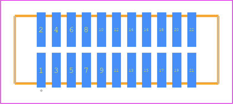 TFM-111-22-LM-D-P - SAMTEC PCB footprint - Other - Other - TFM-111-ZZ-XXX-D-P