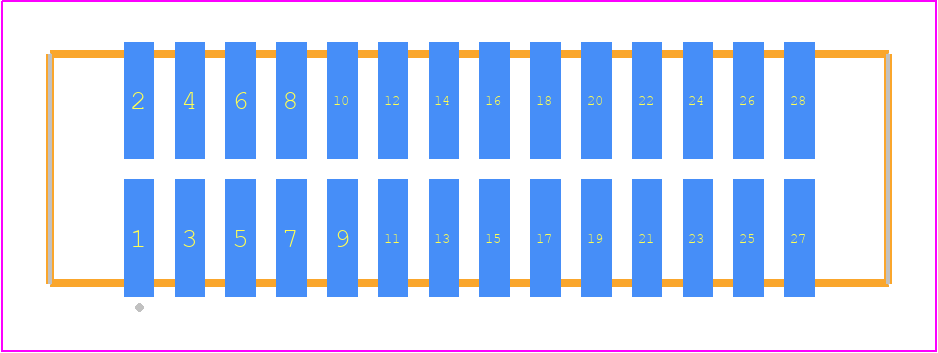 TFM-114-22-STL-D-P - SAMTEC PCB footprint - Other - Other - TFM-114-ZZ-XXX-D-P