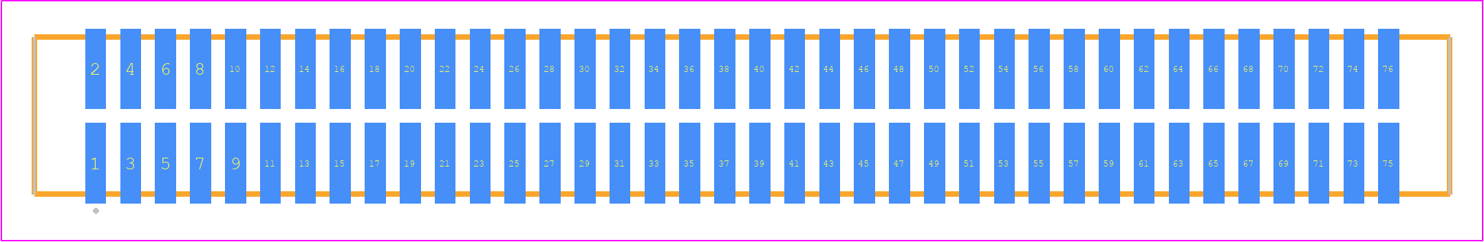 TFM-138-22-STL-D-P - SAMTEC PCB footprint - Other - Other - TFM-138-ZZ-XXX-D-P