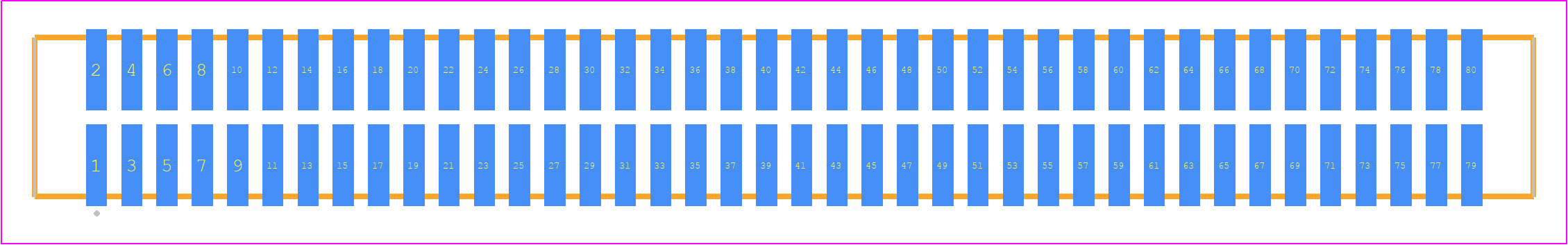 TFM-140-22-L-D-P - SAMTEC PCB footprint - Other - Other - TFM-140-ZZ-XXX-D-P
