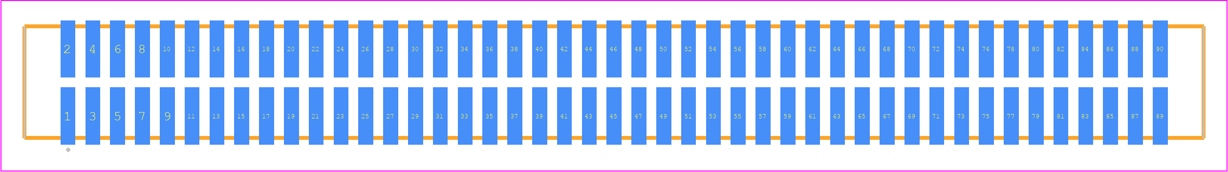 TFM-145-22-FM-D-P - SAMTEC PCB footprint - Other - Other - TFM-145-ZZ-XXX-D-P