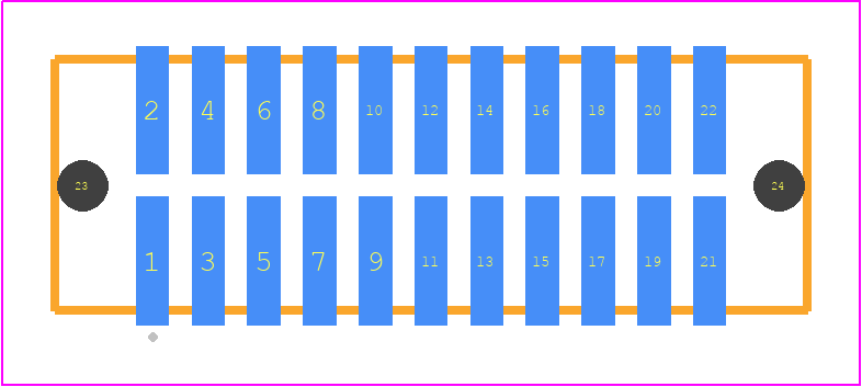 TFM-111-12-S-D-LC - SAMTEC PCB footprint - Other - Other - TFM-111-ZZ-XXX-D-LC