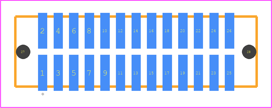 TFM-113-22-LM-D-LC - SAMTEC PCB footprint - Other - Other - TFM-113-ZZ-XXX-D-LC