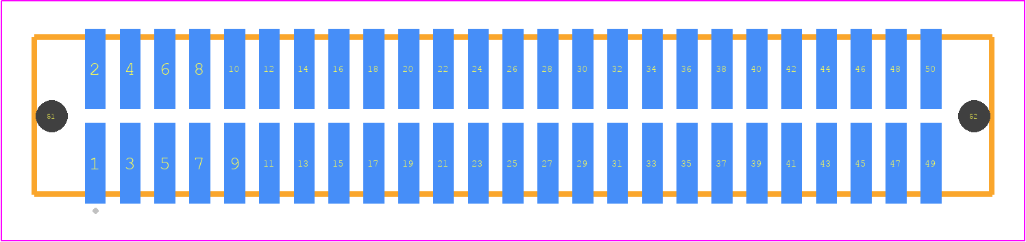 TFM-125-12-LM-D-LC - SAMTEC PCB footprint - Other - Other - TFM-125-ZZ-XXX-D-LC