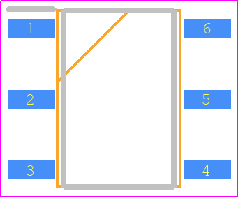 AQV-215S - Panasonic PCB footprint - Small Outline Packages - Small Outline Packages - SOP 6_1