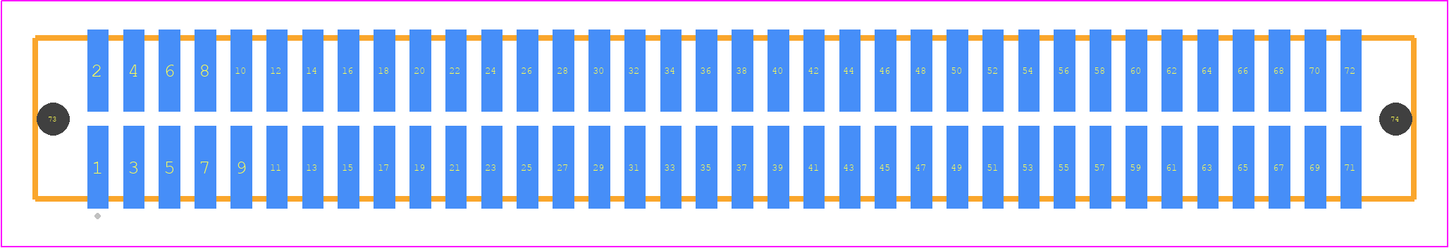 TFM-136-32-LM-D-LC - SAMTEC PCB footprint - Other - Other - TFM-136-ZZ-XXX-D-LC