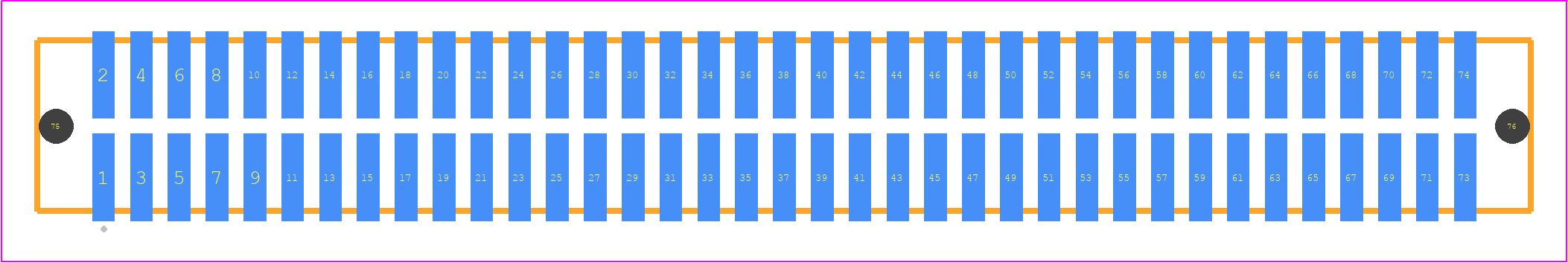 TFM-137-12-SM-D-LC - SAMTEC PCB footprint - Other - Other - TFM-137-ZZ-XXX-D-LC