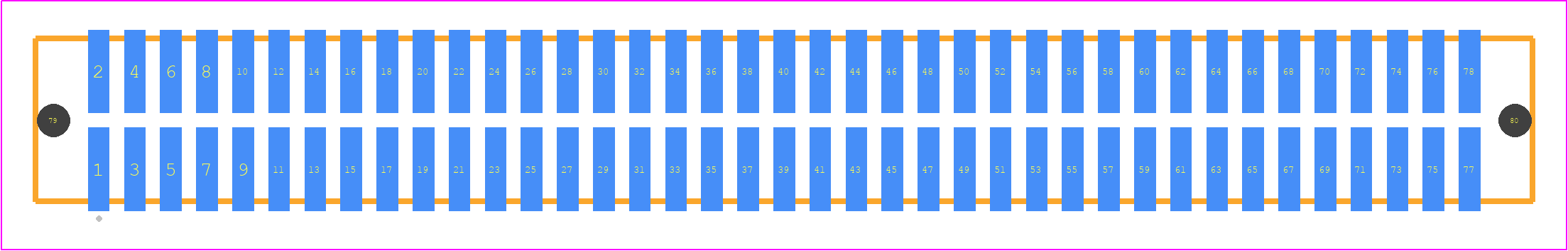 TFM-139-32-LM-D-LC - SAMTEC PCB footprint - Other - Other - TFM-139-ZZ-XXX-D-LC