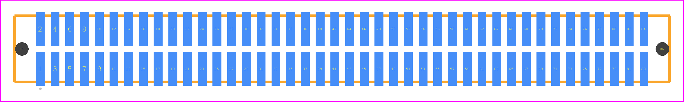 TFM-142-12-SM-D-LC - SAMTEC PCB footprint - Other - Other - TFM-142-ZZ-XXX-D-LC