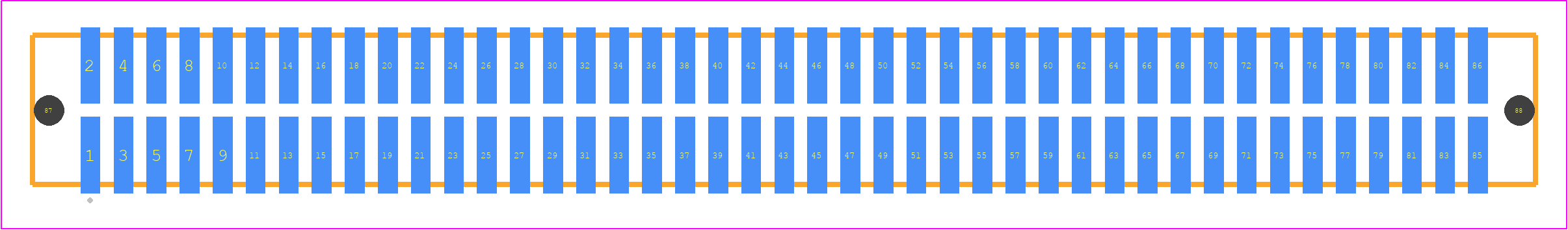 TFM-143-12-H-D-LC - SAMTEC PCB footprint - Other - Other - TFM-143-ZZ-XXX-D-LC